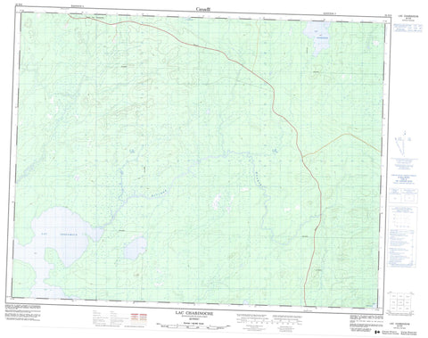 032K06 Lac Chabinoche Canadian topographic map, 1:50,000 scale