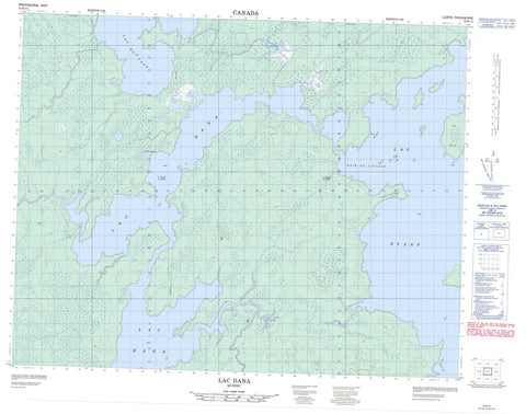 032K14 Lac Dana Canadian topographic map, 1:50,000 scale