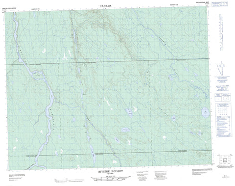 032L02 Riviere Rouget Canadian topographic map, 1:50,000 scale