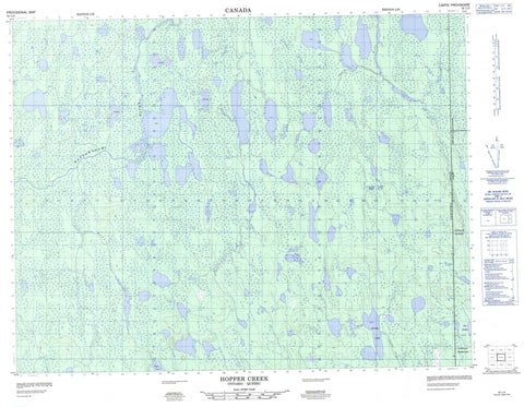 032L04 Hopper Creek Canadian topographic map, 1:50,000 scale