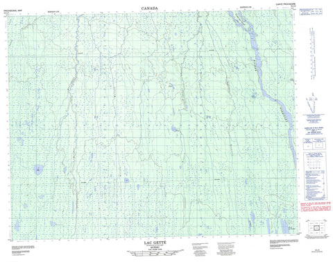 032L06 Lac Gette Canadian topographic map, 1:50,000 scale