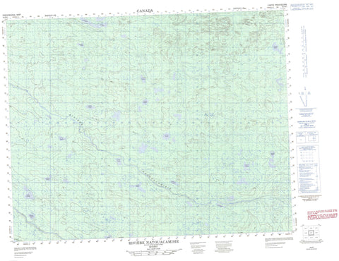 032M01 Riviere Natouacamisie Canadian topographic map, 1:50,000 scale