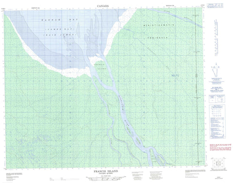032M04 Francis Island Canadian topographic map, 1:50,000 scale
