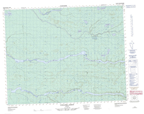 032M08 Colline Jaray Canadian topographic map, 1:50,000 scale