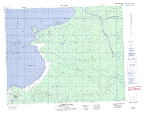 032M15 Boatswain Bay Canadian topographic map, 1:50,000 scale