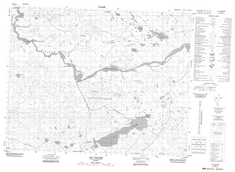 032N04 Lac Colomb Canadian topographic map, 1:50,000 scale