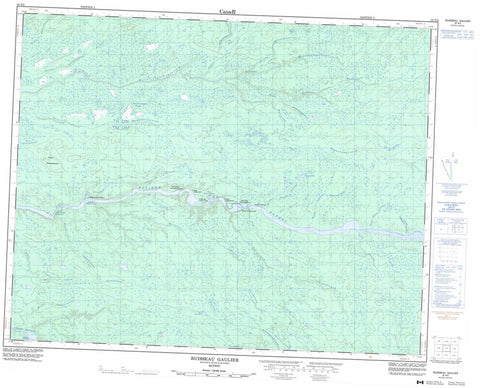 032N05 Ruisseau Gaulier Canadian topographic map, 1:50,000 scale