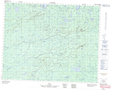 032N13  Canadian topographic map, 1:50,000 scale