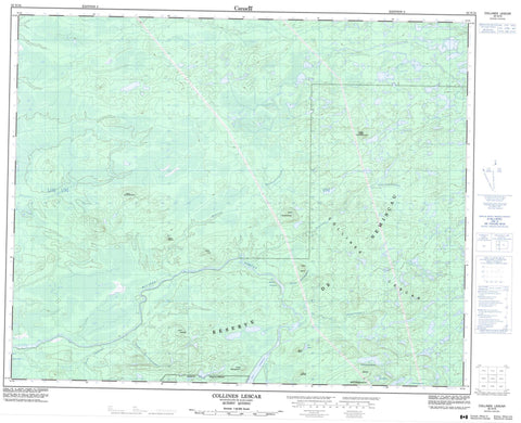 032N16 Collines Lescar Canadian topographic map, 1:50,000 scale