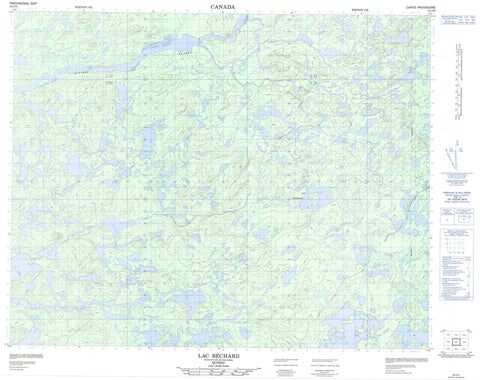 032O05 Lac Bechard Canadian topographic map, 1:50,000 scale