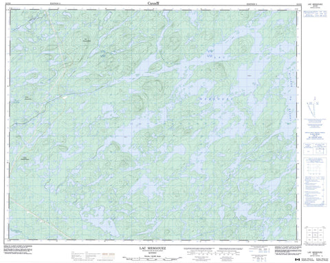 032O06 Lac Mesgouez Canadian topographic map, 1:50,000 scale