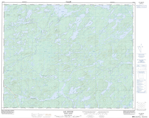 032O11 Lac Goulde Canadian topographic map, 1:50,000 scale