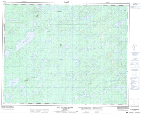 032O12 Lac Des Montagnes Canadian topographic map, 1:50,000 scale