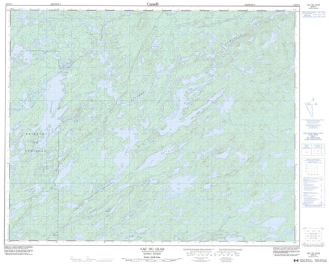 032O14 Lac Du Glas Canadian topographic map, 1:50,000 scale