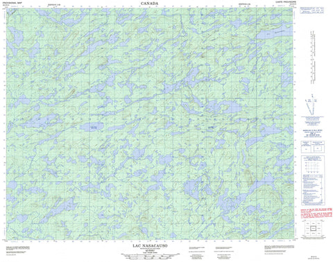 032O15 Lac Nasacauso Canadian topographic map, 1:50,000 scale