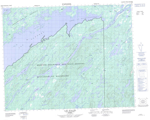 032P02 Lac Kallio Canadian topographic map, 1:50,000 scale