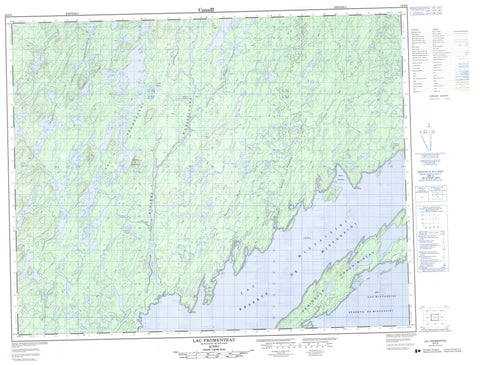 032P06 Lac Fromenteau Canadian topographic map, 1:50,000 scale