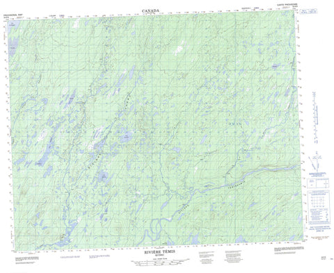 032P09 Riviere Temis Canadian topographic map, 1:50,000 scale