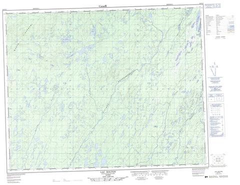 032P10 Lac Holton Canadian topographic map, 1:50,000 scale