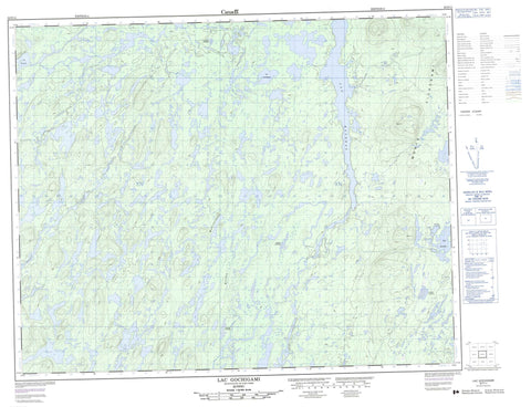 032P11 Lac Gochigami Canadian topographic map, 1:50,000 scale