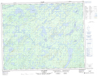 032P14 Lac Chamic Canadian topographic map, 1:50,000 scale