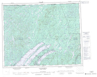 032P Lac Baudeau Canadian topographic map, 1:250,000 scale