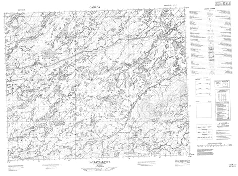 033A02 Lac Lavallette Canadian topographic map, 1:50,000 scale