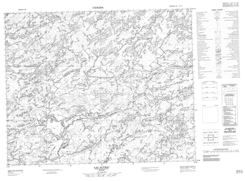 033A03 Lac Autric Canadian topographic map, 1:50,000 scale