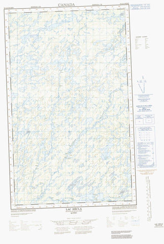 033A09W Lac H cla Canadian topographic map, 1:50,000 scale