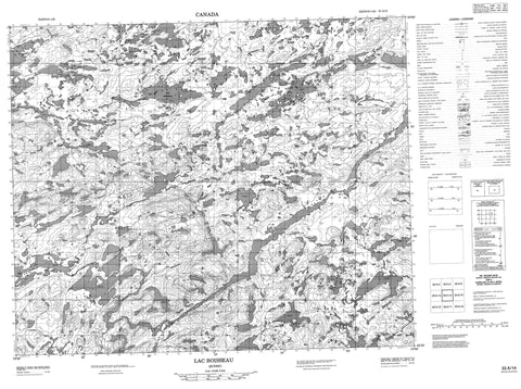 033A14 Lac Boisseau Canadian topographic map, 1:50,000 scale