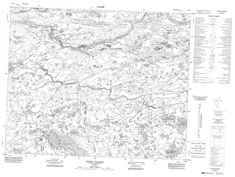 033C04 Chute Talking Canadian topographic map, 1:50,000 scale