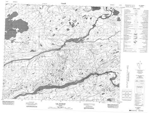 033C06 Lac Duxbury Canadian topographic map, 1:50,000 scale