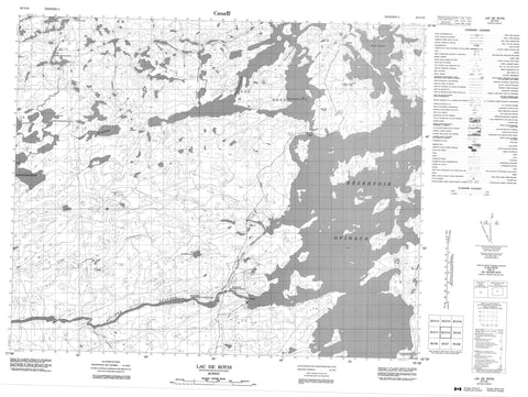 033C10 Lac De Rotis Canadian topographic map, 1:50,000 scale