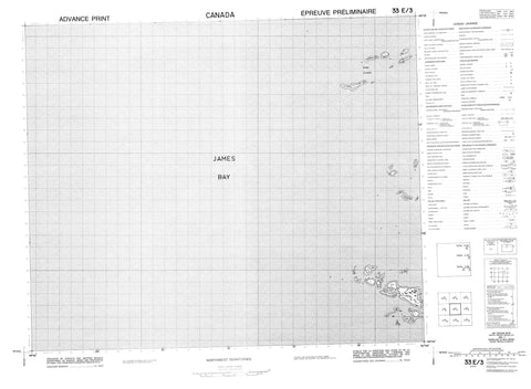 033E03 No Title Canadian topographic map, 1:50,000 scale