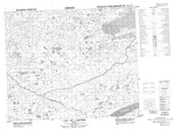 033E08 Lac De L Astree Canadian topographic map, 1:50,000 scale