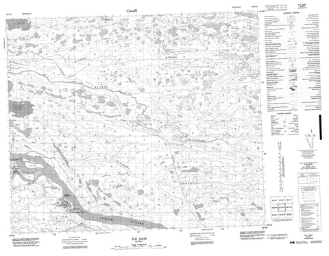 033E15 Ile Goat Canadian topographic map, 1:50,000 scale