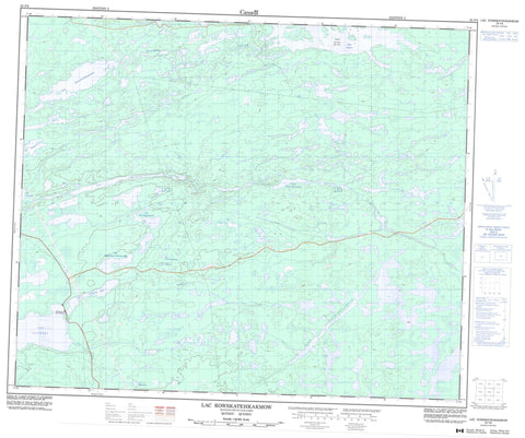 033F06 Lac Kowskatehkakmow Canadian topographic map, 1:50,000 scale