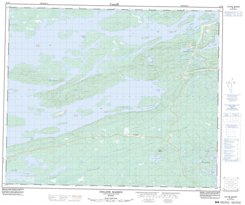 033F09 Colline Masson Canadian topographic map, 1:50,000 scale