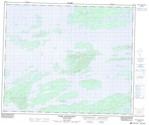 033F10 Passe Awapakamich Canadian topographic map, 1:50,000 scale