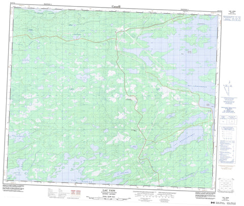 033F12 Lac Vion Canadian topographic map, 1:50,000 scale