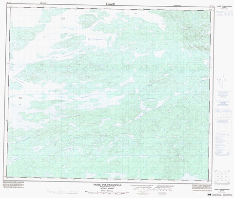 033F16 Passe Pikwahipanan Canadian topographic map, 1:50,000 scale