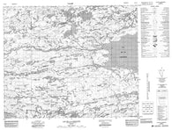 033G08 Lac De La Corvette Canadian topographic map, 1:50,000 scale