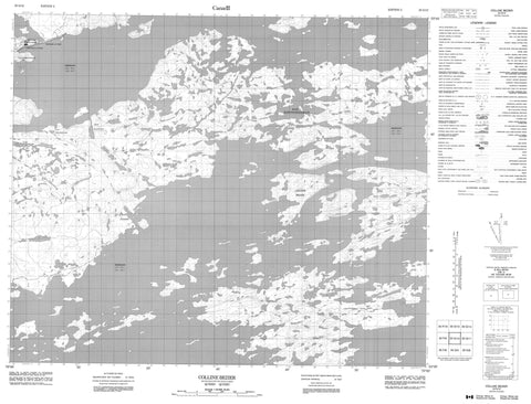 033G12 Colline Bezier Canadian topographic map, 1:50,000 scale