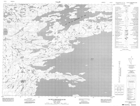 033G13 Lac De La Montagne Du Pin Canadian topographic map, 1:50,000 scale