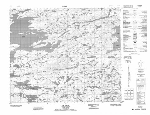 033G16 Lac Fontay Canadian topographic map, 1:50,000 scale