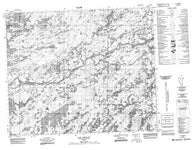 033H01 Lac Orillat Canadian topographic map, 1:50,000 scale