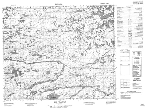 033H04 Lac Pelletan Canadian topographic map, 1:50,000 scale