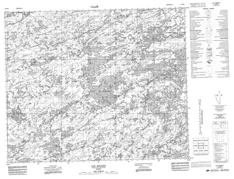 033H06 Lac Rouget Canadian topographic map, 1:50,000 scale