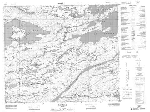 033H13 Lac Tilly Canadian topographic map, 1:50,000 scale