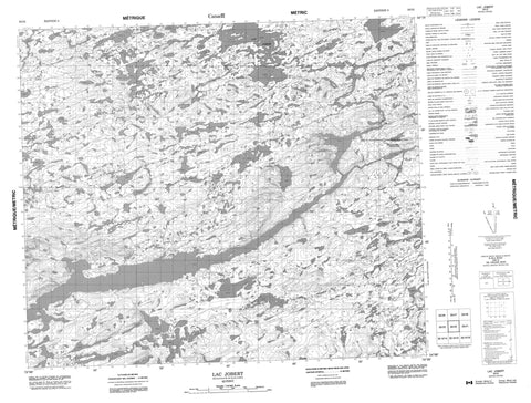 033I02 Lac Jobert Canadian topographic map, 1:50,000 scale